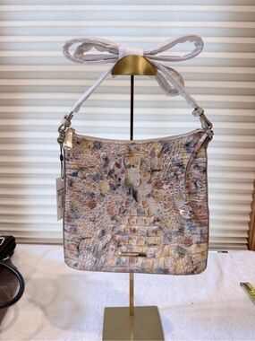Brahmin Katie Pastel Multi Pebble-Embossed Shoulder Bag